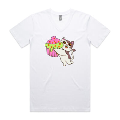 cat kitten - AS Colour - Tarmac V-Neck Tee Thumbnail