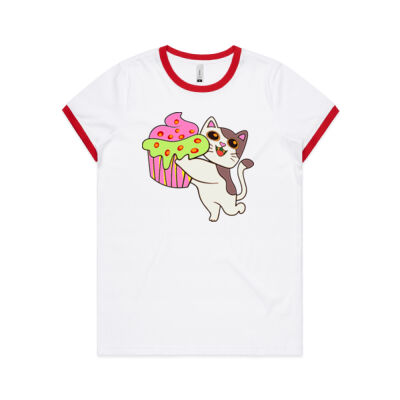 cat kitten - AS Colour Women's Ringer Tee Thumbnail