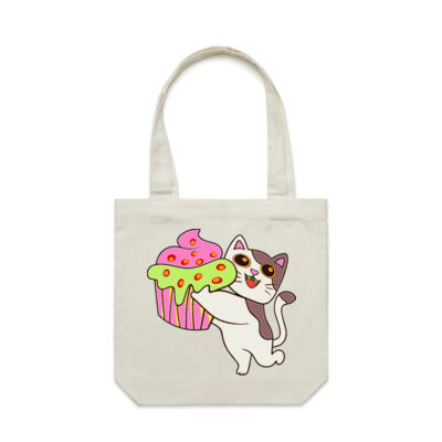 cat kitten - AS Colour - Canvas Carrie Bag Thumbnail