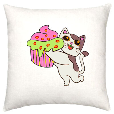 cat kitten - Linen Cushion Cover 50x50cm Thumbnail