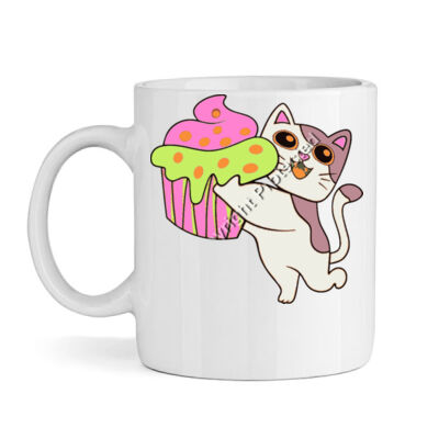 cat kitten - High quality ceramic white mug Thumbnail