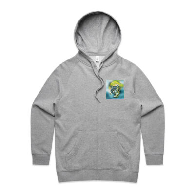 wolf yellow moon - AS Colour - Women's Official Zip Hood Thumbnail