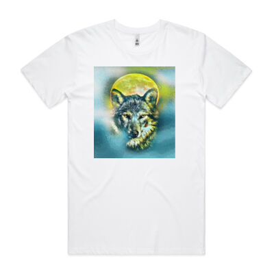 wolf yellow moon - AS Colour - Basic Tee Thumbnail