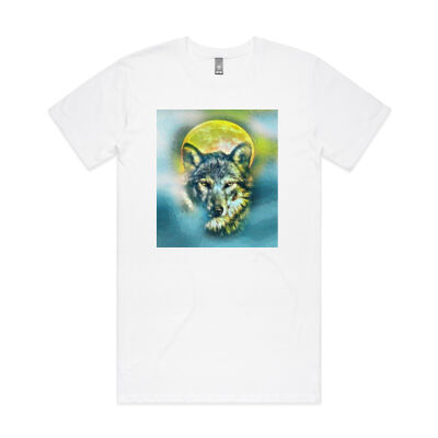 wolf yellow moon - AS Colour - Tall Tee Thumbnail