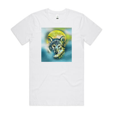 wolf yellow moon - AS Colour - Organic Tee Thumbnail