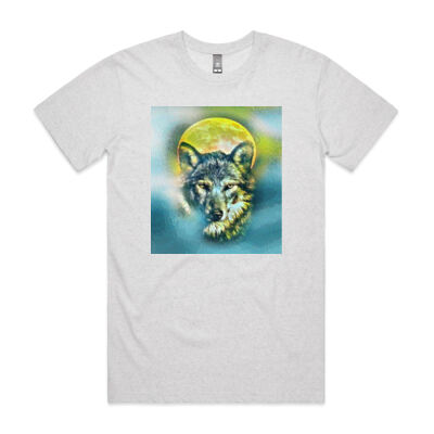 wolf yellow moon - AS Colour - Marle Staple Tee Thumbnail