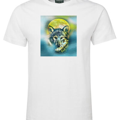 wolf yellow moon - Men's Tee - On Special!  Thumbnail