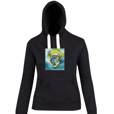 wolf yellow moon - Ramo - Womens & Junior Hoodie Thumbnail