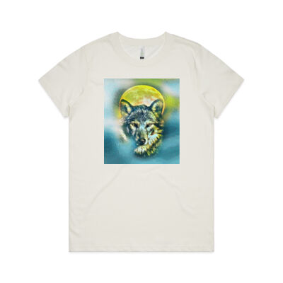 wolf yellow moon - AS Colour - Maple Organic Tee Thumbnail