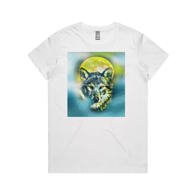 wolf yellow moon - AS Colour - Maple Tee Thumbnail