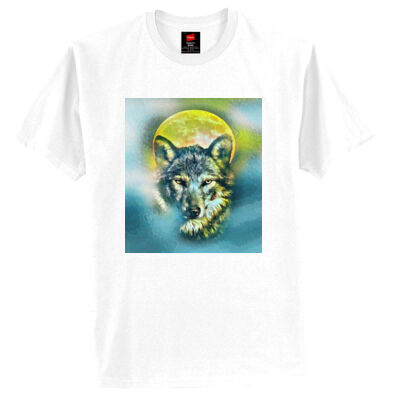 wolf yellow moon Thumbnail