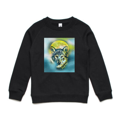 wolf yellow moon Thumbnail