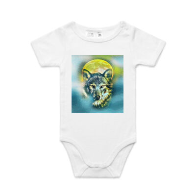 wolf yellow moon Thumbnail