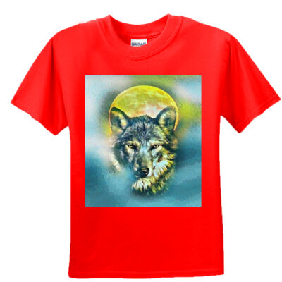 wolf yellow moon Thumbnail