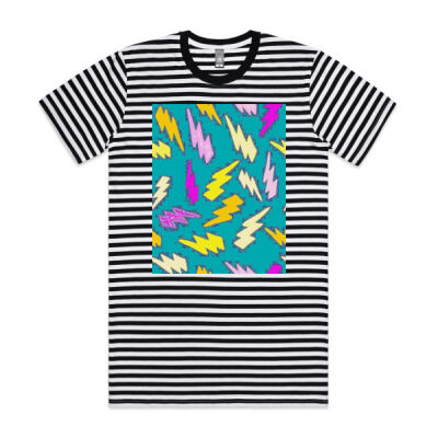 kightning pattern - AS Colour Staple Tee - Striped Thumbnail