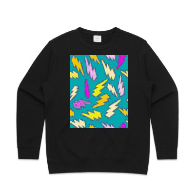kightning pattern -  AS Colour - Premium Women's Crew Thumbnail