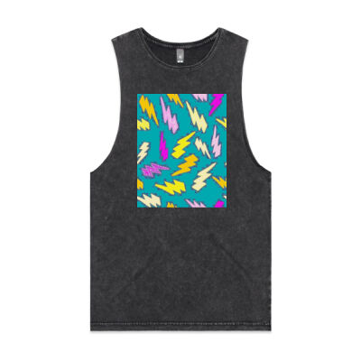 kightning pattern - AS Colour - Stonewash Barnard Tank Thumbnail