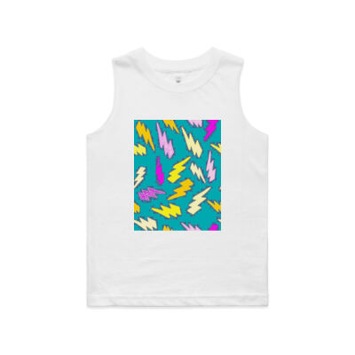 kightning pattern - AS Colour - Kids Barnard Tank tee  Thumbnail