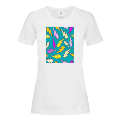 kightning pattern - Stedman Ladies Classic Tee Thumbnail