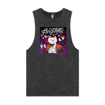 fangtastic vampire - AS Colour - Stonewash Barnard Tank Thumbnail