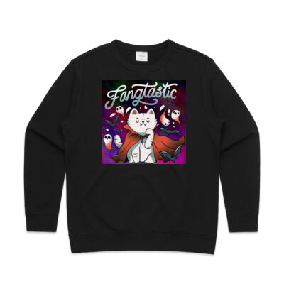 fangtastic vampire -  AS Colour - Premium Women's Crew Thumbnail
