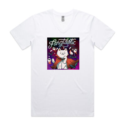 fangtastic vampire - AS Colour - Tarmac V-Neck Tee Thumbnail