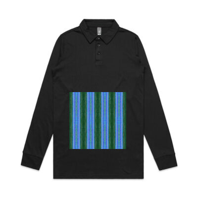 striped pattern - Long Sleeve Chad Polo Thumbnail
