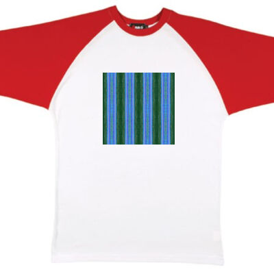 striped pattern - RAMO - Unisex Raglan Sleeve Tee Thumbnail
