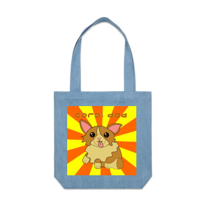 corgi dog - AS Colour- Denim Carrie Tote Thumbnail