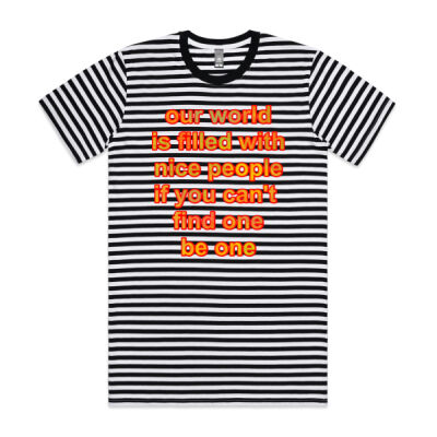 motivational quote - AS Colour Staple Tee - Striped Thumbnail