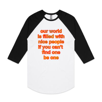motivational quote - AS Colour - Raglan Tee Thumbnail