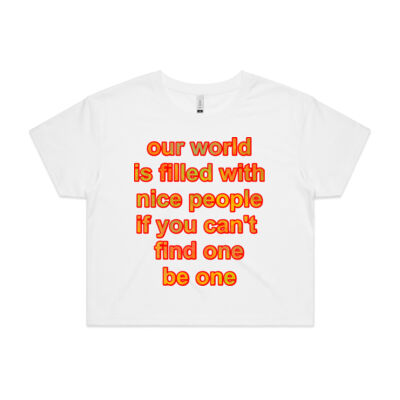 motivational quote - AS Colour - Crop Tee Thumbnail