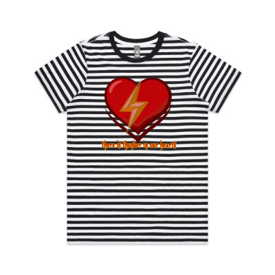 positive vibes - AS Colour Maple Tee - Striped Thumbnail
