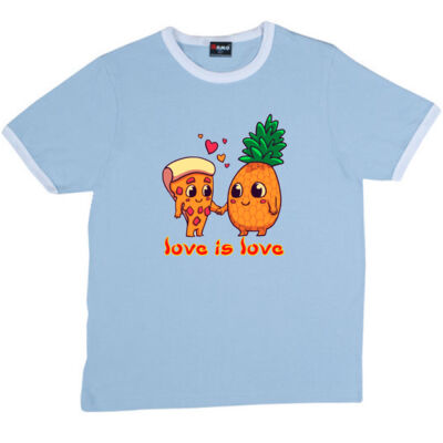 love is love - RAMO- Ringer Unisex Tee Thumbnail