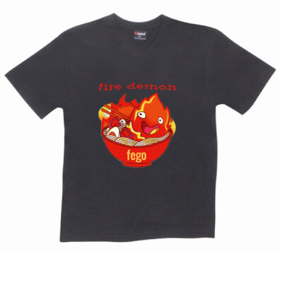 fire demon - RAMO- Mens V-Neck Tee Thumbnail