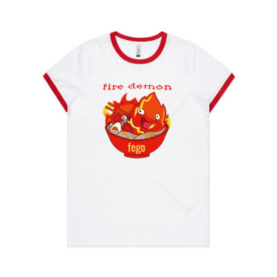 fire demon - AS Colour Women's Ringer Tee Thumbnail