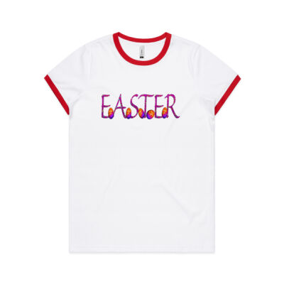 easter egg - AS Colour Women's Ringer Tee Thumbnail