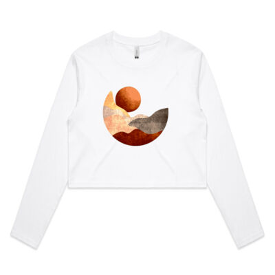 boho art - AS Colour - Crop Long Sleeve Tee Thumbnail
