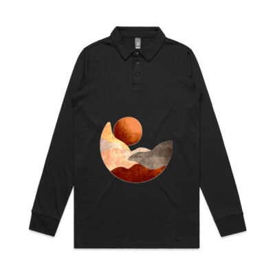 boho art - Long Sleeve Chad Polo Thumbnail