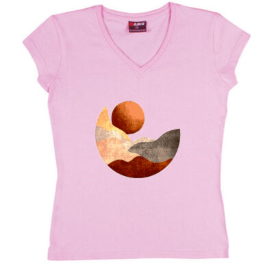 boho art - Ramo - Ladies V Neck Thumbnail