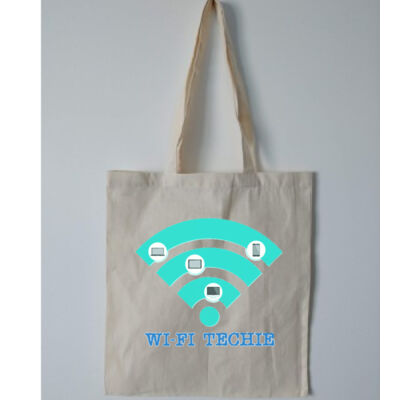 wifi signal - Budget Calico Tote Bag Thumbnail