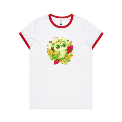 cute owl - AS Colour Women's Ringer Tee Thumbnail