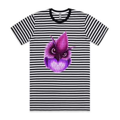 cute bird - AS Colour Staple Tee - Striped Thumbnail