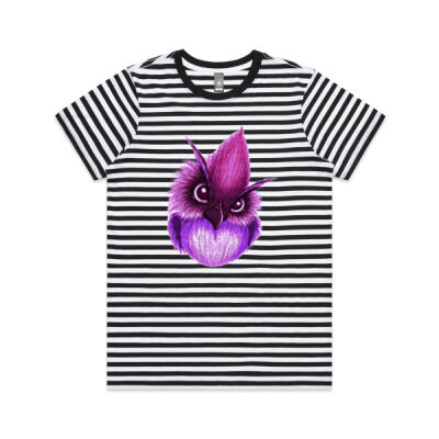 cute bird - AS Colour Maple Tee - Striped Thumbnail
