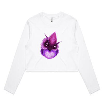 cute bird - AS Colour - Crop Long Sleeve Tee Thumbnail