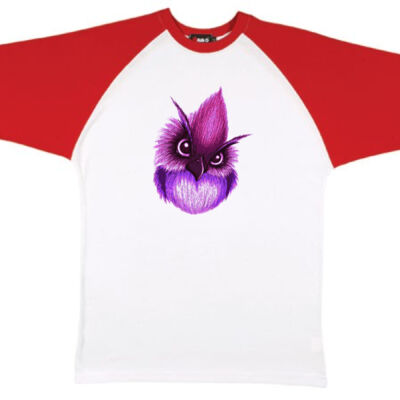 cute bird - RAMO - Unisex Raglan Sleeve Tee Thumbnail