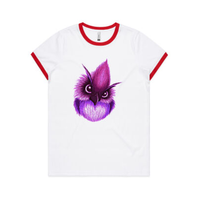 cute bird - AS Colour Women's Ringer Tee Thumbnail