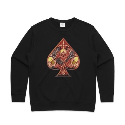 ace of spade -  AS Colour - Premium Women's Crew Thumbnail