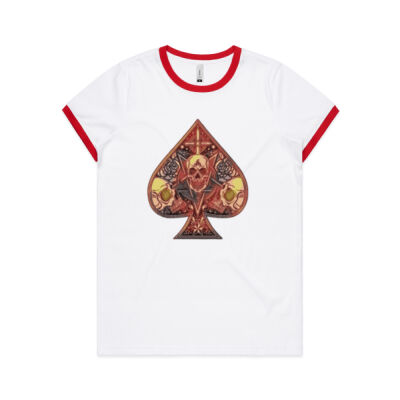 ace of spade - AS Colour Women's Ringer Tee Thumbnail