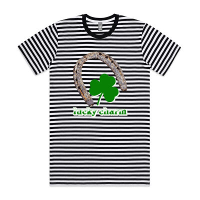 lucky charm - AS Colour Staple Tee - Striped Thumbnail